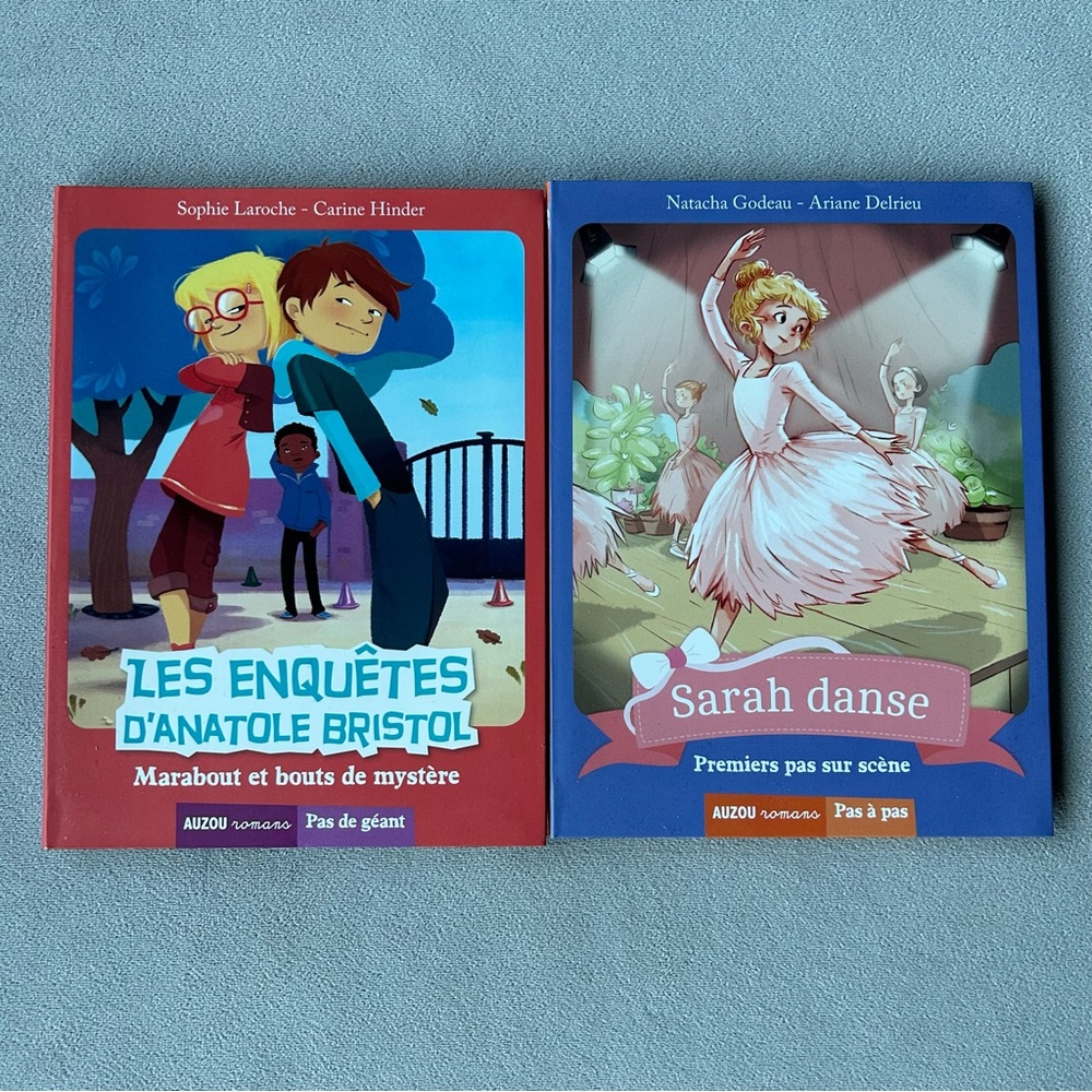 FRENCH ~ Set of 2 ~ Auzou romans ~ Learn to Read Junior Novels